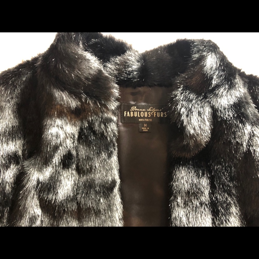 Faux fur vest- black M - Picture 2 of 5